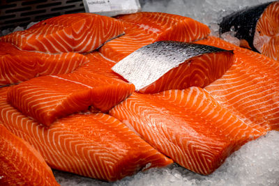 Close-up of fish for sale in market