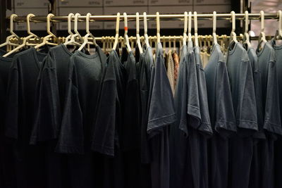 Panoramic view of clothes hanging at store