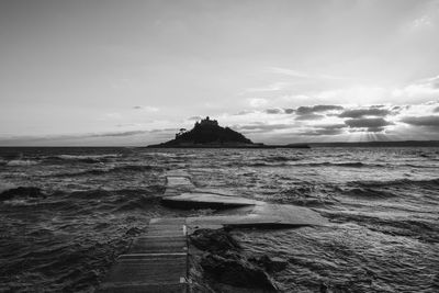 Scenic view of sea against sky