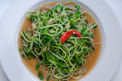 High angle view of vegetables in bowl