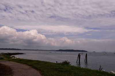 Scenic view of sea against sky