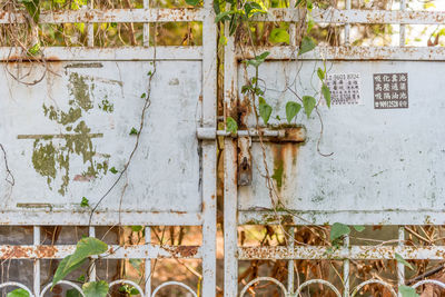 Text on rusty wall