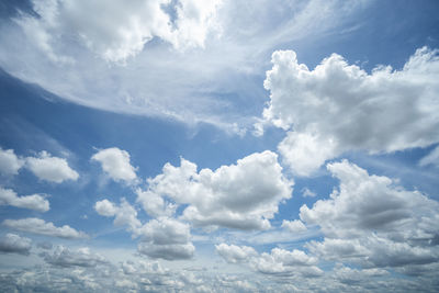 Low angle view of clouds in sky