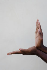 Dark skin hand showing gesture