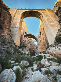 Arch bridge over river