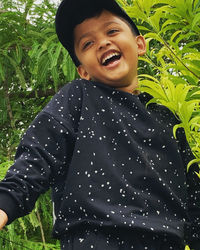 Portrait of boy smiling