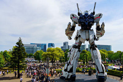 Low angle view of statue