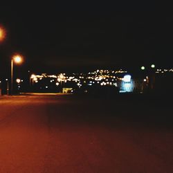 View of illuminated street light at night