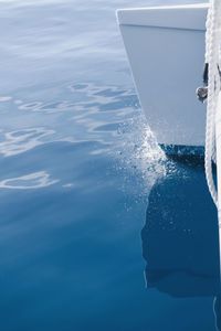 Scenic view of sea against blue sky