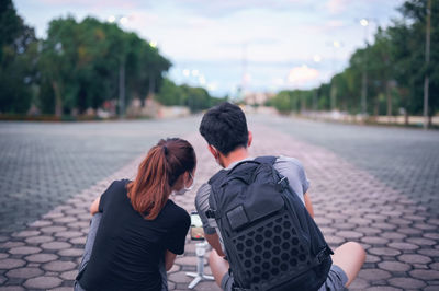 Series photo of young couple spending time together , love and couple relationship concept