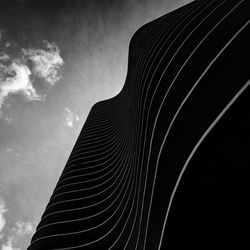 Low angle view of modern building against sky