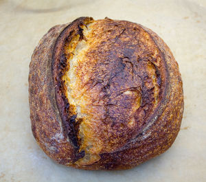 High angle view of bread on table