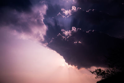 Low angle view of sky at night