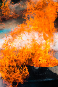 Close-up of fire burning in autumn