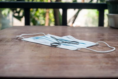 Close-up of pencil on table