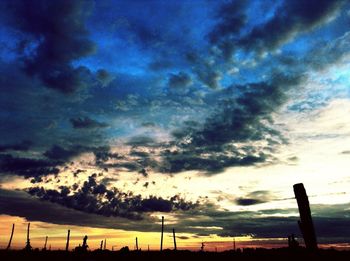 Low angle view of dramatic sky