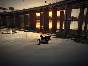 View of bridge over river