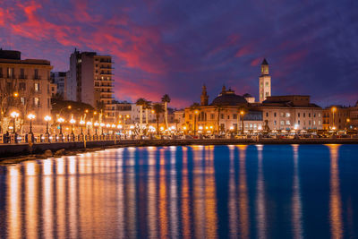 Panoramic view of bari, southern italy, the region of puglia. basilica san nicola in the background.