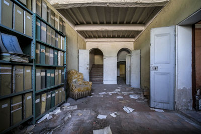 Interior of abandoned building