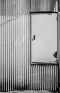 Close-up of metal door