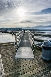 A ramp on the pier at gene coulon park in renton, washington.