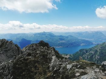 Panoramic view of mountains against sky