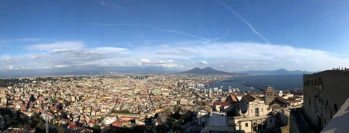 Panoramic shot of townscape against sky