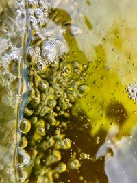 Full frame shot of bubbles in water