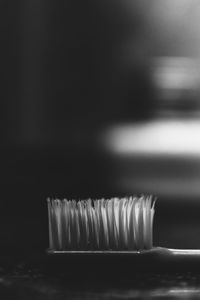 Close-up of toothbrush on table