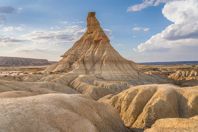 Scenic view of desert against sky