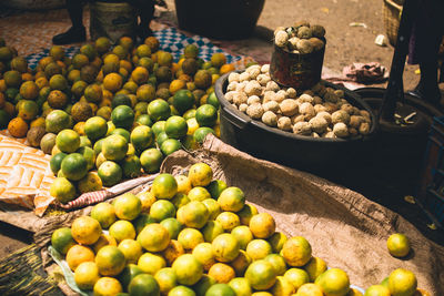 Fruits for sale at market stall