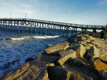 View of bridge over sea