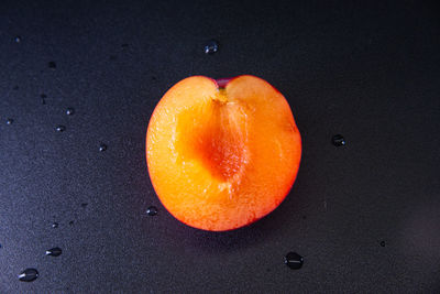High angle view of bell pepper on table