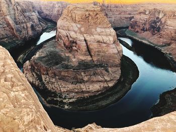 Rock formation in water