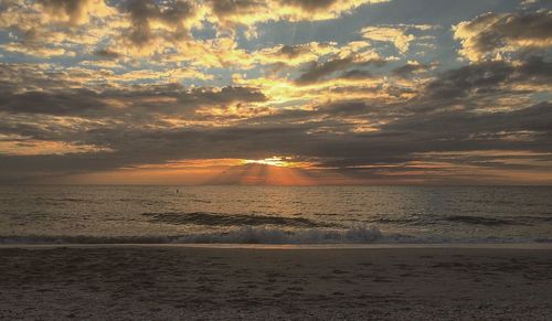 Sunset over sea