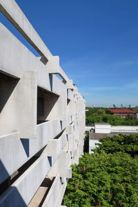 Building against clear blue sky