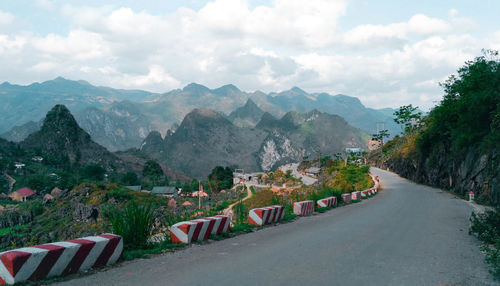 Panoramic view of mountains against sky