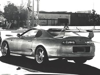 Cars on street in city