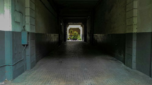 Empty corridor of building