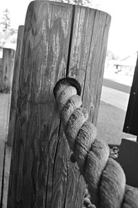 Close-up of wooden door