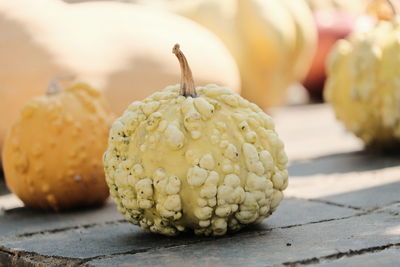 Close-up of fruits on table