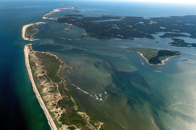 High angle view of sea