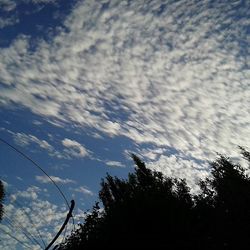 Low angle view of cloudy sky