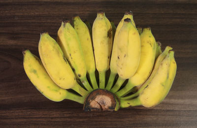 Close-up of bananas on table