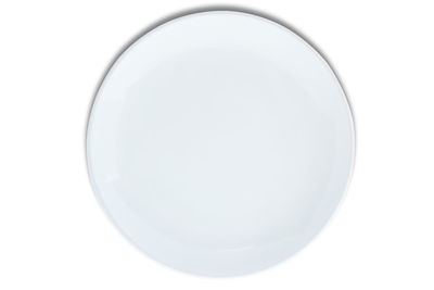 High angle view of empty plate on table