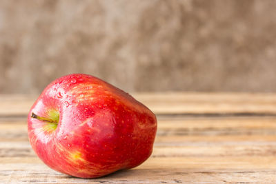 Close-up of apple on table