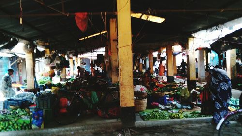 View of market stall