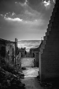 View of sea against cloudy sky