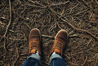 Low section of person standing on ground