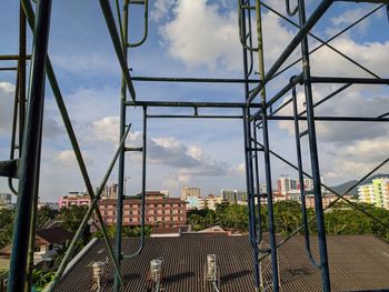 View of buildings against cloudy sky